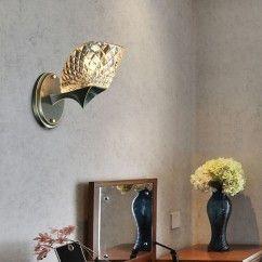 American Crystal Glass Shade Bedroom Bedsides Wall Lamp Living Room Wall Lights Black Copper Corridor Mirror Front Wall Lights 9