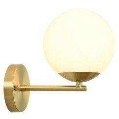 Modern Glass Ball Copper Bedroom Bedsides Wall Lights American Simple Copper Stair Case Corridor Wall Lamp 1