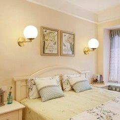 Modern Glass Ball Copper Bedroom Bedsides Wall Lights American Simple Copper Stair Case Corridor Wall Lamp 5
