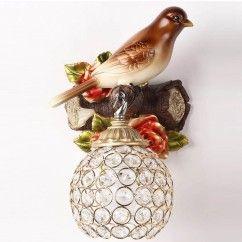 Resin Magpie Living Room Wall Light Hallway Corridor Crystal Bedroom Bedsides Wall Lamp Balcony Wall Lighting 2