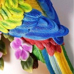 Resin Parrot Living Room Wall Light Hallway Corridor Crystal Shade Bedroom Bedsides Wall Lamp European Balcony wall lamp 13