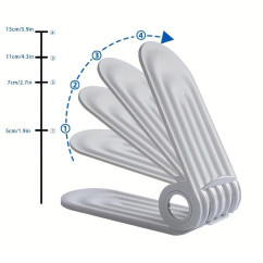 Dormitory Home Space Saving Shoe Rack Organizer, Adjustable Double Layer Foldable Shoes Holder for Closet, Wardrobe & Living Roo