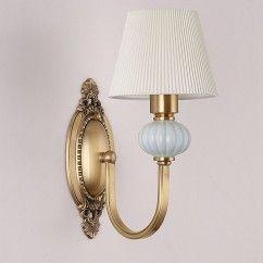 Copper Princess Fabric Bedroom Bedsides Wall Light Study Room Balcony Children Corridor Wall Lamps 8
