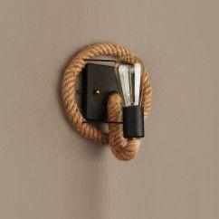 American Hemp Rope Circle Bedroom Wall Lamp Retro Metal Corridor Wall Sconces Pastoral Bar Counter Club Wall Lighting Fixtures 6