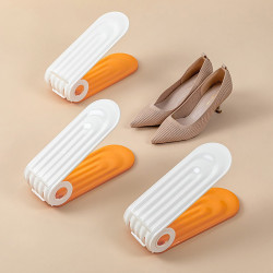 Dormitory Home Space Saving Shoe Rack Organizer, Adjustable Double Layer Foldable Shoes Holder for Closet, Wardrobe & Living Roo