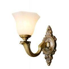 American Copper Bedroom Bedside Wall Light European Garden Corridor Glass Wall Lamps Villa Balcony Bathroom Wall Sconces 9