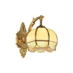 Copper Glass Living Room Wall Lamp Villa Royal Brass Bedroom Wall Sconces TV Background Corridor Wall Lamps 1