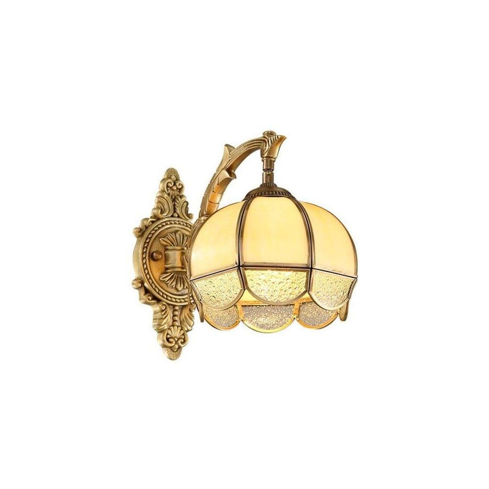 Copper Glass Living Room Wall Lamp Villa Royal Brass Bedroom Wall Sconces TV Background Corridor Wall Lamps 1
