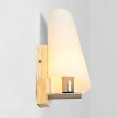 Wood Bedroom Wall Lamp Chinese Style Glass Calla Lily Balcony Wall Lights 3