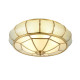 Round Pure Copper Bedroom Ceiling Lamp Glass Shade Living Room Ceiling Lights Creative Study Room Round UFO Ceiling Lamp