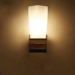 Modern Living Room Wooden Glass Wall lights Corridor Stair Case Wall Sconce Bedroom Bedsides Creative Wall Lighting Fixtures 4