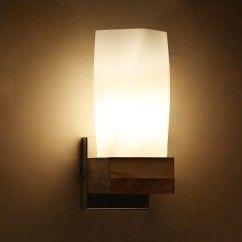 Modern Living Room Wooden Glass Wall lights Corridor Stair Case Wall Sconce Bedroom Bedsides Creative Wall Lighting Fixtures 5