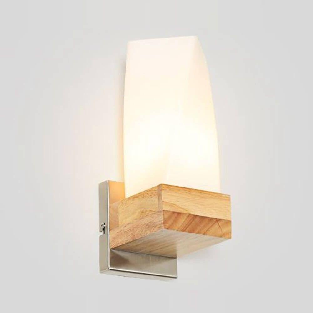 Modern Living Room Wooden Glass Wall lights Corridor Stair Case Wall Sconce Bedroom Bedsides Creative Wall Lighting Fixtures 1