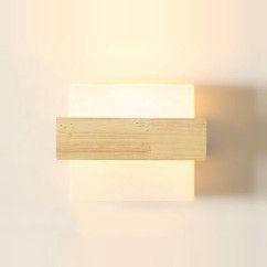 Chinese Wooden Glass Bedroom Bedsides Wall Lamp Bathroom Mirror Front Wall Sconce Japanese Wall Lighting lamp 2