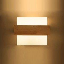 Chinese Wooden Glass Bedroom Bedsides Wall Lamp Bathroom Mirror Front Wall Sconce Japanese Wall Lighting lamp 3