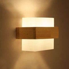 Chinese Wooden Glass Bedroom Bedsides Wall Lamp Bathroom Mirror Front Wall Sconce Japanese Wall Lighting lamp 5