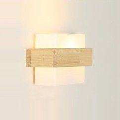 Chinese Wooden Glass Bedroom Bedsides Wall Lamp Bathroom Mirror Front Wall Sconce Japanese Wall Lighting lamp 6