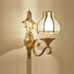 Copper Living Room Wall Lamp Umbrella Villa American Royal Copper Bedroom Wall Sconces Corridor Wall Lighting 5