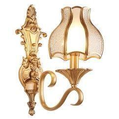 Copper Living Room Wall Lamp Umbrella Villa American Royal Copper Bedroom Wall Sconces Corridor Wall Lighting 4