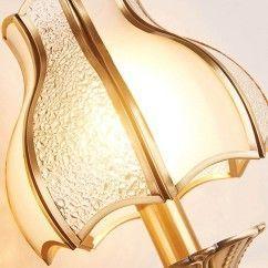 Copper Living Room Wall Lamp Umbrella Villa American Royal Copper Bedroom Wall Sconces Corridor Wall Lighting 7
