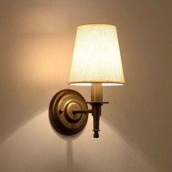 Fabric Bedroom Bedsides Wall Lamp Retro Pastoral Metal Club Wall Sconces Creative Stair Case Wall Lighting Fixtures 6
