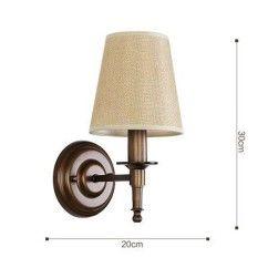 Fabric Bedroom Bedsides Wall Lamp Retro Pastoral Metal Club Wall Sconces Creative Stair Case Wall Lighting Fixtures 3