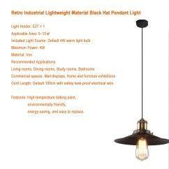 Retro Industrial Pendant Light, Perfect for Dining and Living Rooms, E27 Light Source, Max 4W 3