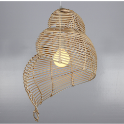 Pastoral Rattan Snail Children's Room Pendant Lamps Creative Dining Room Pendant Light Bar Cafe Shops Pendent Lights 9