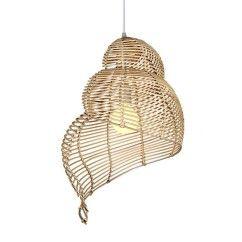 Pastoral Rattan Snail Children's Room Pendant Lamps Creative Dining Room Pendant Light Bar Cafe Shops Pendent Lights 10