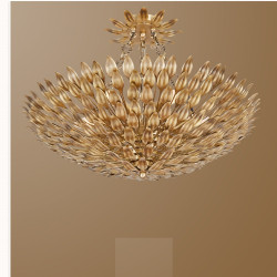 Luxury Full Copper Living Room Pendant Lamp European France Villa Dining Room Pendant Lights Hotel Chain Restaurant Hanging lamp