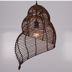Pastoral Rattan Snail Children's Room Pendant Lamps Creative Dining Room Pendant Light Bar Cafe Shops Pendent Lights 13