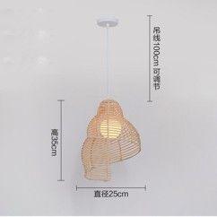 Pastoral Rattan Snail Children's Room Pendant Lamps Creative Dining Room Pendant Light Bar Cafe Shops Pendent Lights 3