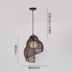 Pastoral Rattan Snail Children's Room Pendant Lamps Creative Dining Room Pendant Light Bar Cafe Shops Pendent Lights 4