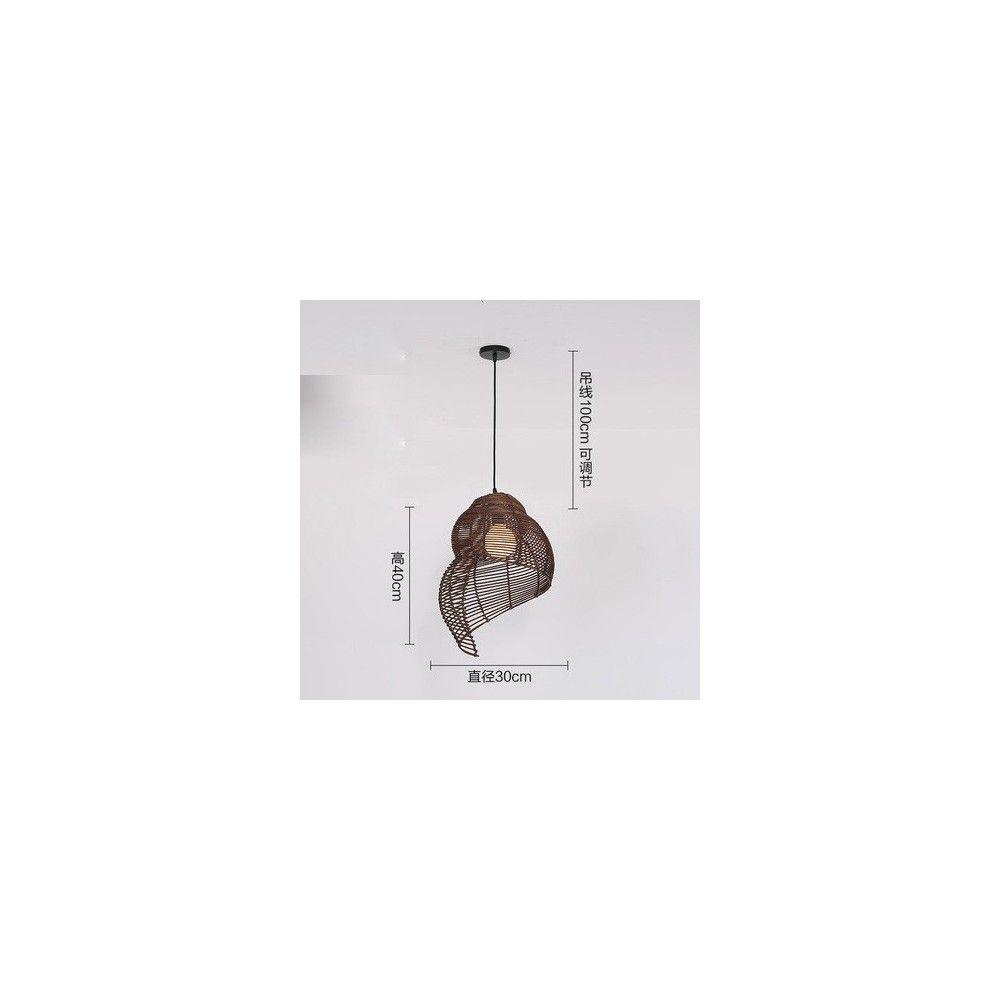 Pastoral Rattan Snail Children's Room Pendant Lamps Creative Dining Room Pendant Light Bar Cafe Shops Pendent Lights 6