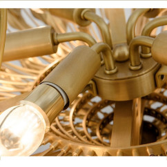 Luxury Full Copper Living Room Pendant Lamp European France Villa Dining Room Pendant Lights Hotel Chain Restaurant Hanging lamp