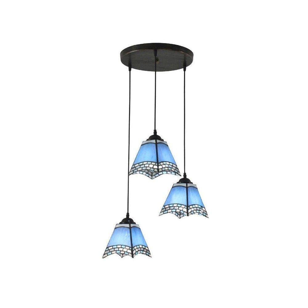 Blue Tiffany Restaurant Pendant Lamp Mediterranean Bar Pendant Lights Kitchen Pendant Light 1