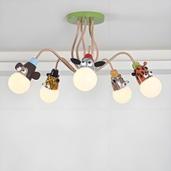 Cartoon Animal Kids Room Pendant Lamp Creative Baby Room Pendant Light Child Bedroom Hallway Pendant Lights 1
