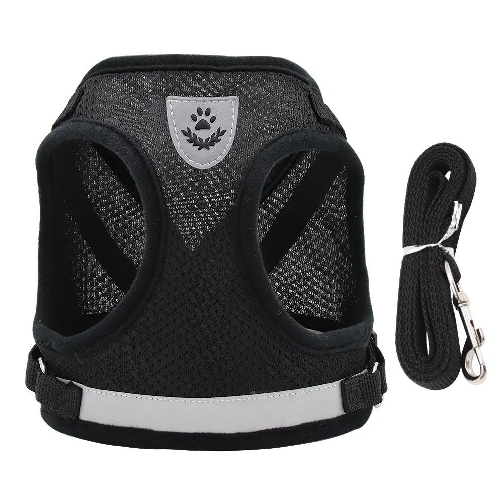 Adjustable Breathable Pet Dog Cat Harness and Leash Escape Proof Cat Vest Harness Puppy Dog Kitten Leads Reflective Cat Collar Adjustable Breathable Pet Dog Cat Harness and Leash Escape Proof Cat Vest Harness Puppy Dog Kitten Leads Reflective Cat Collar