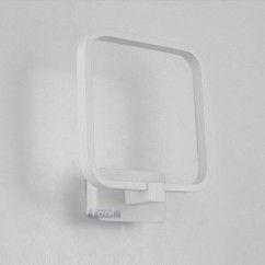 Modern LED Bedroom Wall Light Square White Aluminum Frame Mirror Front Wall Sconce Stair Corridor Bathroom Wall Light 2