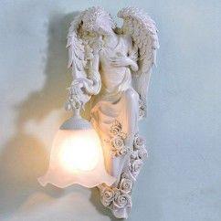 Resin Wings Angel Corridor Wall Lamp Bedroom Bedsides Goddess Wall Sconce Glass lampshade Balcony Porch Hallway lamps 4