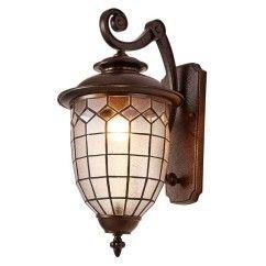 16 Bronze Outdoor Porch Wall Lights, Waterproof, Garden White Rhomboid Glass, Balcony Wall Lighting oovov.com img 1