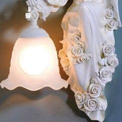 Resin Wings Angel Corridor Wall Lamp Bedroom Bedsides Goddess Wall Sconce Glass lampshade Balcony Porch Hallway lamps 5