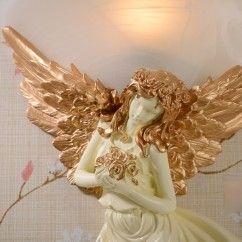 Resin Angel Bedroom Wall Lamp European Vintage Club Corridor Wall Sconce Balcony Porch Hallway Wall Lighting Fixtures 2