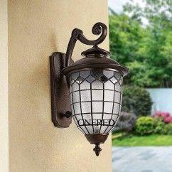 16 Bronze Outdoor Porch Wall Lights, Waterproof, Garden White Rhomboid Glass, Balcony Wall Lighting oovov.com img 4
