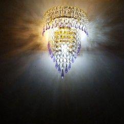 Modern Gold Crown Palace Gate Purple Crystal Wall Lights Bedroom Bedsides Corridor Luxury European Living Room Wall Lighting 5