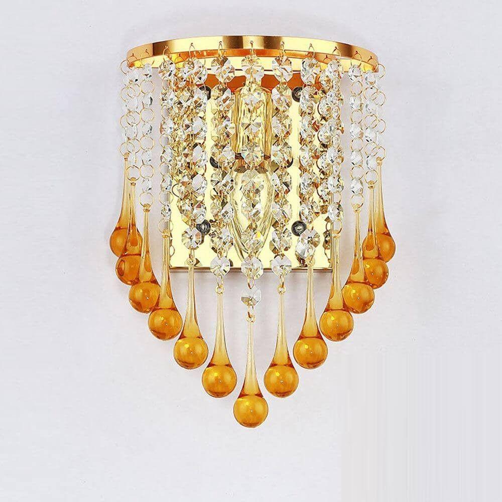 Creative Crystal Water-Drop Wall Lights Bedroom Bedsides Corridor Luxury Wall Sconce KTV Club European Living Room 4