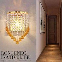 Creative Crystal Water-Drop Wall Lights Bedroom Bedsides Corridor Luxury Wall Sconce KTV Club European Living Room 5