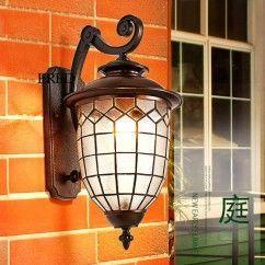16 Bronze Outdoor Porch Wall Lights, Waterproof, Garden White Rhomboid Glass, Balcony Wall Lighting oovov.com img 2