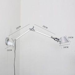 Metal Arms Adjustable Living Room Wall Sconces Lamps Bedsides Reading Room Wall Lights Nordic Study Room Hat Wall Lamps 3