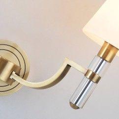 Copper Bedroom Bedsides Wall Lights Glass Torch Study Room Wall Sconces Stair Case Villa Wall Lighting Fixtures 7